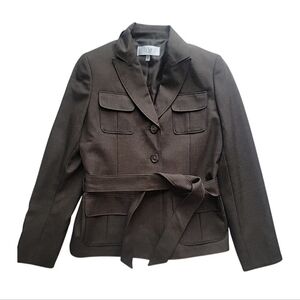 Le Suit Belted Suit  Jacket Size 6P